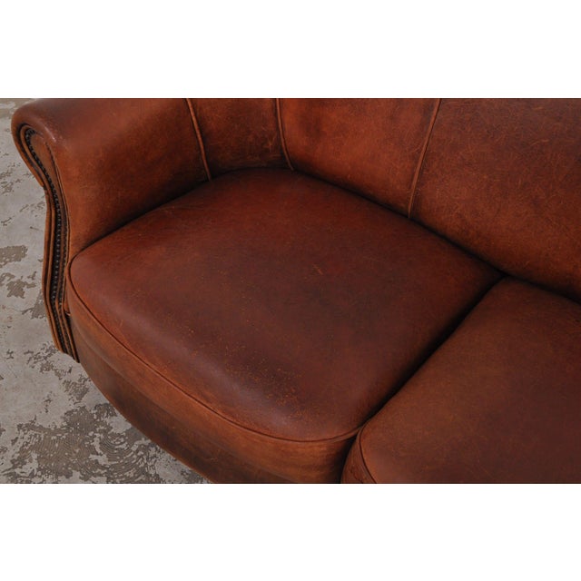 Animal Skin Vintage Joris Sofa in Sheep Leather, 1970s For Sale - Image 7 of 14