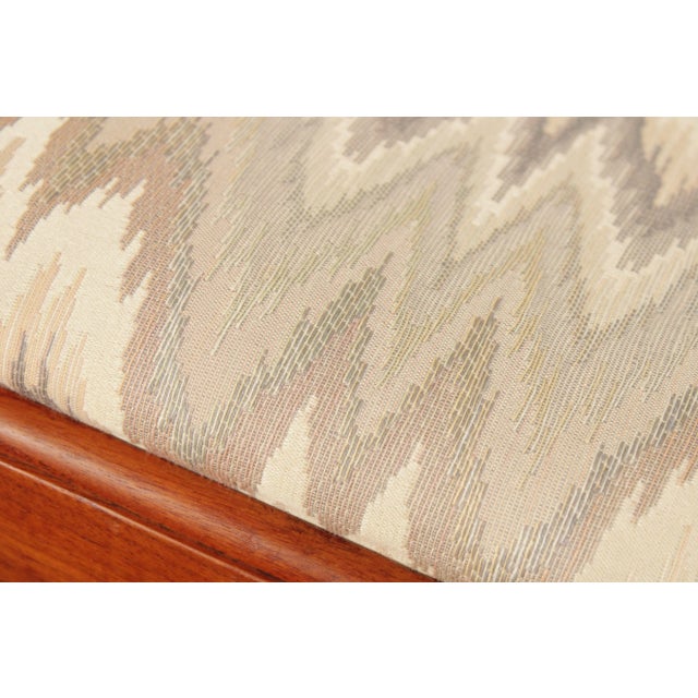 Brown Custom Crafted Queen Anne Style Carved Walnut Stools - A Pair For Sale - Image 8 of 12