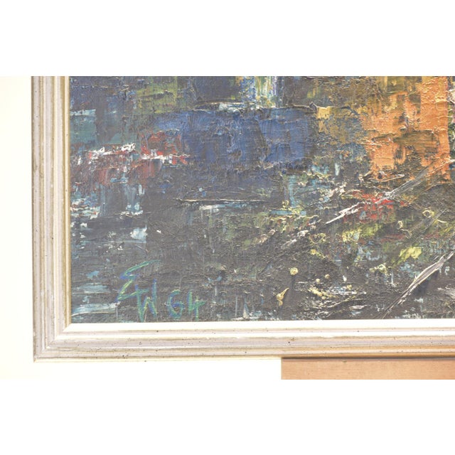 E.W., Abstract City, 1964, Oil For Sale - Image 3 of 7