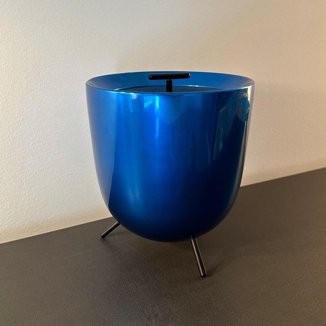 1950s TMT Blue Thermos Bucket by Bruno Munari for Zani&Zani, 1955 For Sale - Image 5 of 5