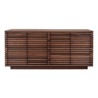 Matthew Izzo Home Giovanni Four Door Reed Buffet With Brass Door Pulls For Sale