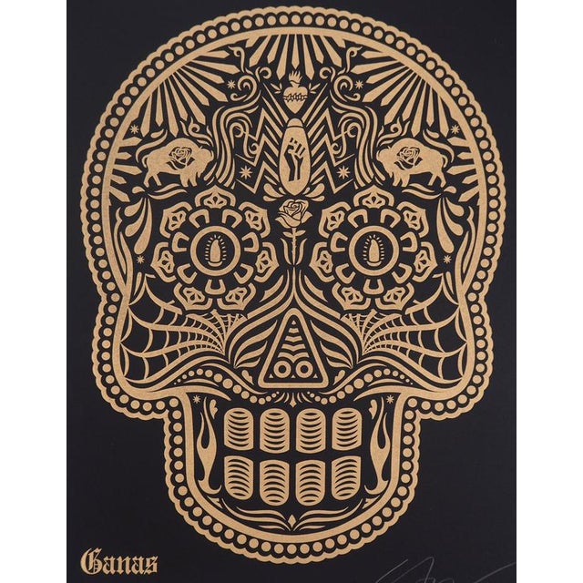 Shepard Fairey, and Ernesto Yerena, Day of the Dead Calavera, Letterpress Prints For Sale - Image 7 of 10