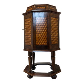 Antique Biedermeier Inlaid Bar For Sale