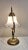 1980s Vintage Table Lamp with Brass Frame and White Wavy Glass Shade, 1980s For Sale - Image 5 of 8