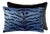 The House of Scalamandré Tigre - Silk Lumbar Pillow, Blue, 22 X 14 For Sale