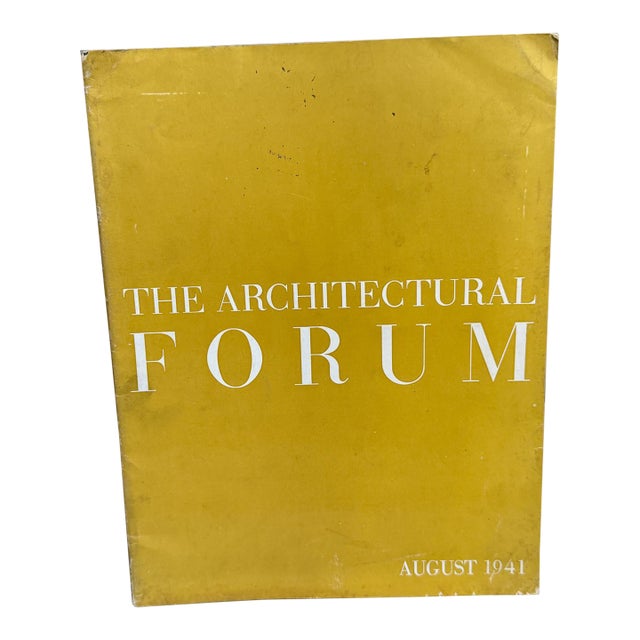 The Architectural Forum August 1941 Magazine Time Inc For Sale