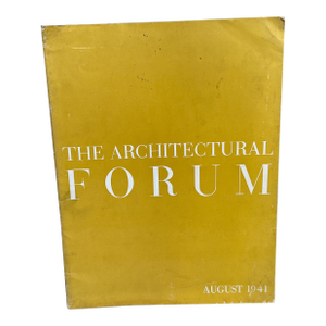 The Architectural Forum August 1941 Magazine Time Inc
