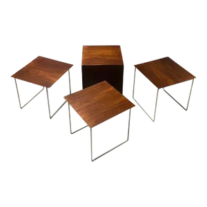 Rosewood Poul Norreklit Magic Puzzle Cube Nesting Tables