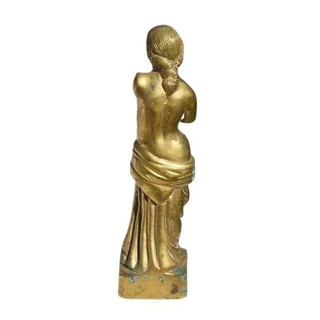Mid 20th Century Mid Century Modern Brass Statue of a Greek Woman For Sale - Image 5 of 6
