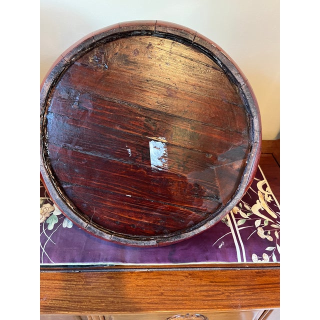 Pair Antique Chinese Cinnabar Red Lacquer Wedding Buckets Gilt Carved For Sale - Image 17 of 17