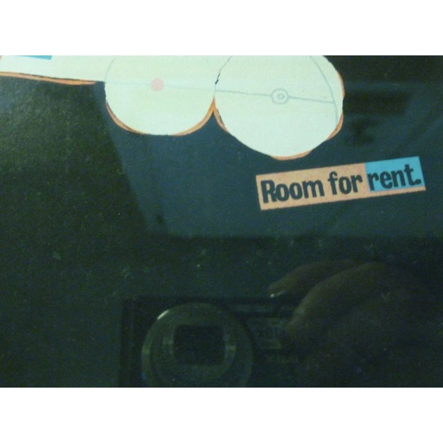 1970s “Room for Rent” Signed Mixed Media Collage on Paper by Richard Lindner For Sale - Image 5 of 7