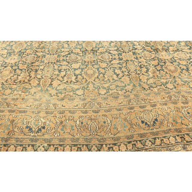 Persian Authentic 19th Century Persian Meshad Handmade Wool Rug For Sale - Image 3 of 8