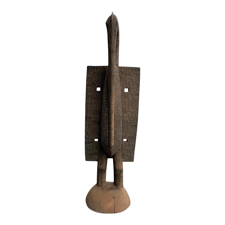 Antique Wooden Senufo Bird Statue | Chairish