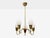 Fog & Mørup, Danish Mid-Century Modern, Tulip Chandelier or Pendant Light, Opal Glass, Brass, Teak, Denmark, 1960s A tulip...