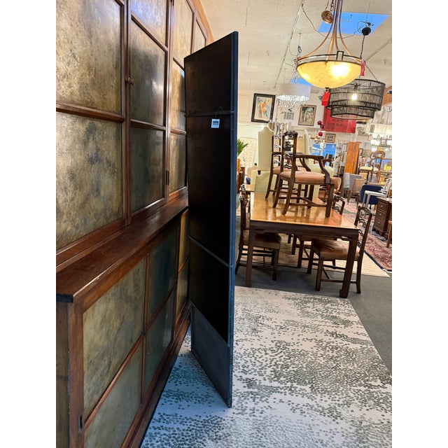 Bid K Home Paned Glass Floor Mirror For Sale - Image 10 of 12