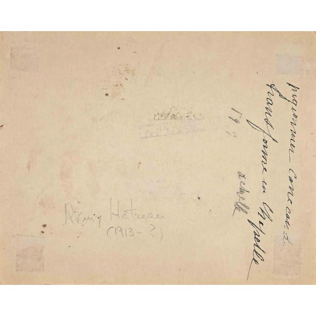 Interior of The Church is an original Artwork realized by Remy Hetreau (1913-2001). Realized with pencil, and watercolor...