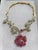 Gemstone Bochic “Orient” Vintage Ruby, Tsavorite, Zircon & Diamond Necklace 18K Gold & Silver For Sale - Image 7 of 12