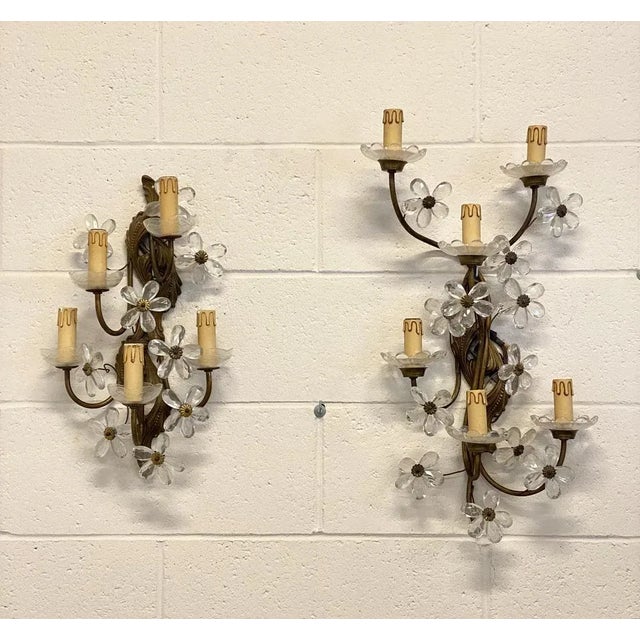 Vintage Sconces in Bronze and Glass, 1960s, Set of 2 For Sale - Image 12 of 12