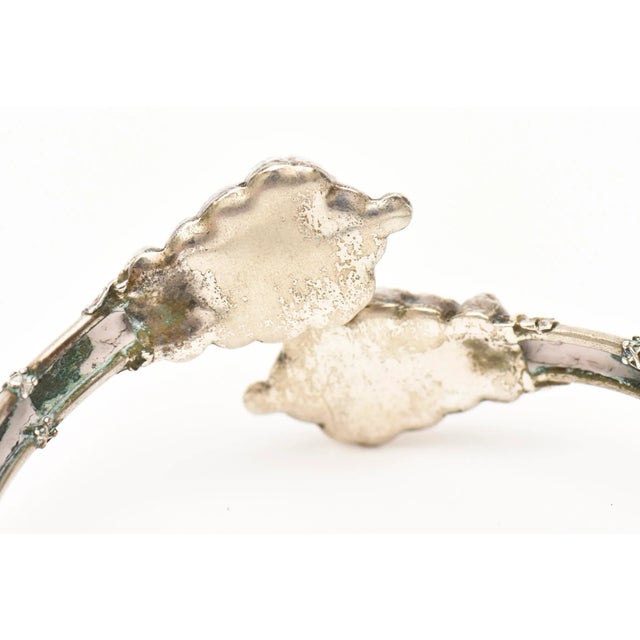 Vintage Part Sterling Silver Wrap Beaded Bracelets Pair Of For Sale - Image 10 of 10