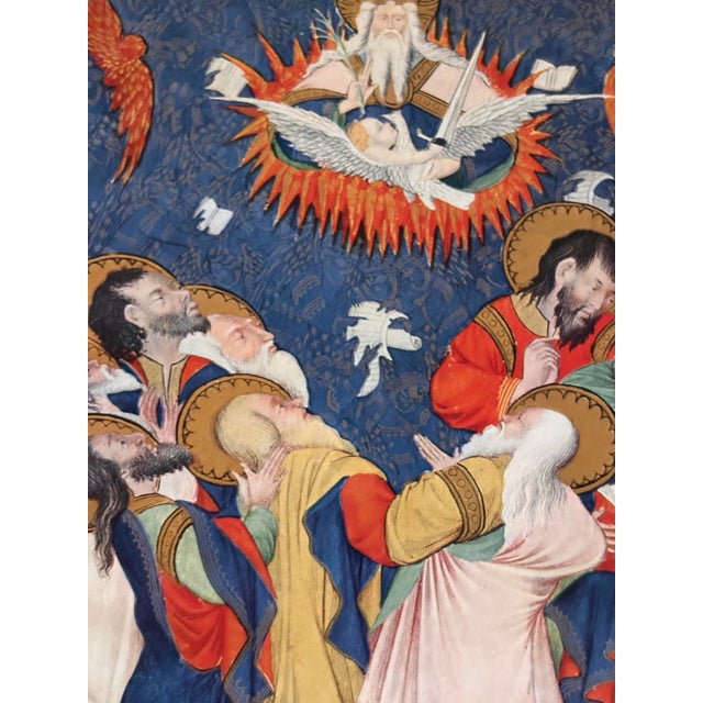 1950s The Pentecost Color Heliograph, Vintage Print From the Rohan Hours, A French Illuminated Manuscript For Sale In Boston - Image 6 of 10