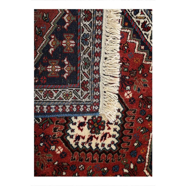 Fine Hand Knotted Yalameh Rug For Sale - Image 4 of 4