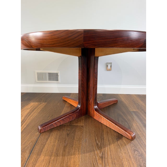 Wood Mid 20th Century Danish Modern Rosewood Extendable Dining Table by Faarup Møbelfabrik, Denmark For Sale - Image 7 of 14