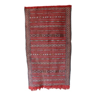 Kilim Vintage Moroccan Rug - 2'11" X 5'6" Ft For Sale