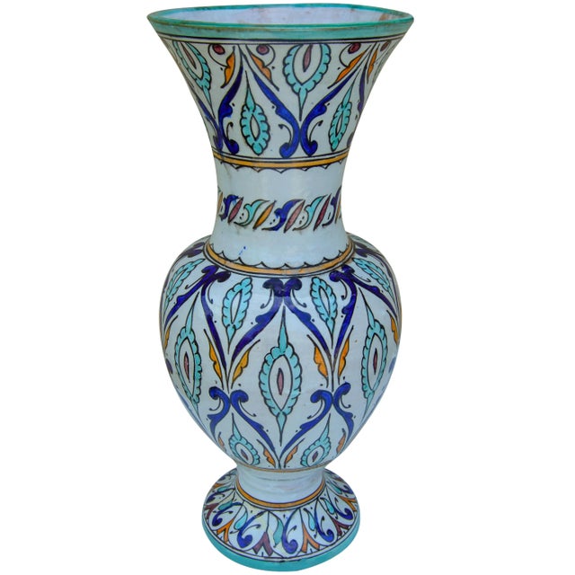 Moorish-Patterned Ceramic Vase For Sale - Image 9 of 13