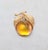 Metal Vintage Signed Napier Goldtone Yellow Peach Brooch For Sale - Image 7 of 9