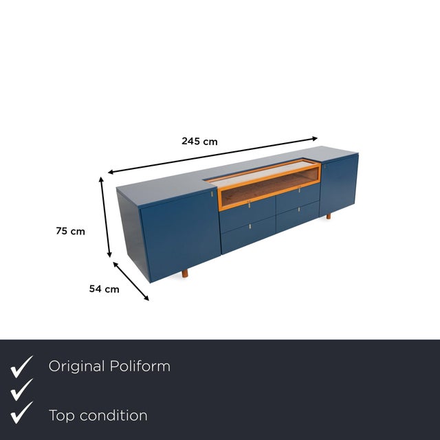 The Poliform sideboard has a unique appearance thanks to the color combination of blue, yellow and brown. The various...