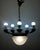 Antique French Brass and Glass 6-Light Chandelier, 1890s For Sale - Image 9 of 14