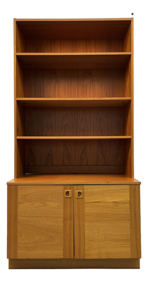 Mid-Century Modern Two-Piece Danish Teak Bookcase