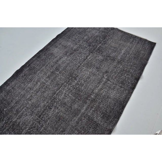 Vintage Turkish Oushak Black Rug For Sale - Image 4 of 10