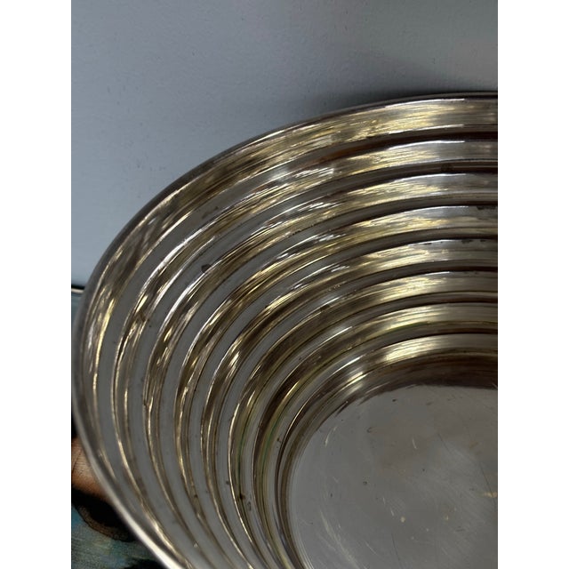 International Silver 1990s Ribbed Silver Bowl For Sale - Image 4 of 5