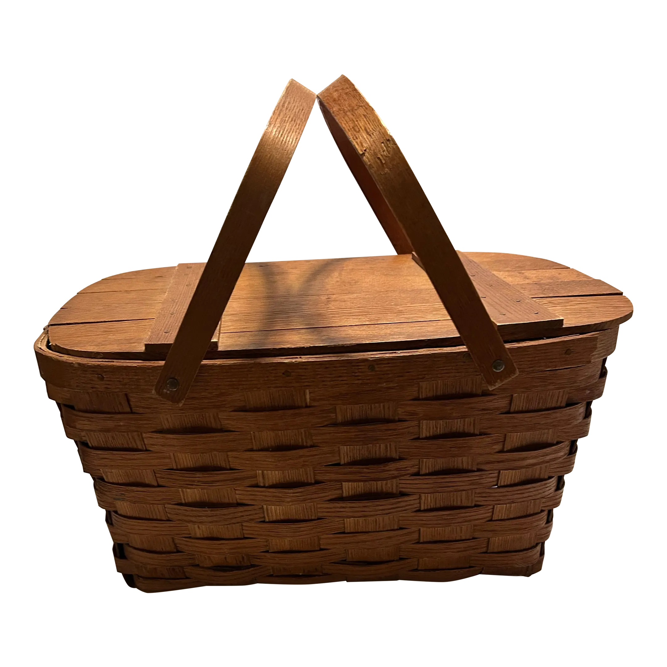 1950sアメリカ製 Jerywil Wov N-Wood ピクニックバスケット Vintage Picnic Basket, Wov-N-Wood by Jerywil | Chairish