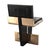 "Diamante" Chair With Bronze, Stainless Steel and Tailor Made Leather For Sale - Image 4 of 6