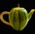 Hollywood Regency Vintage Trompe De L’ Oeil Ceramic Watermelon Shaped Tea Pot For Sale - Image 4 of 13