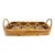1960s Mid-Century Modern Rattan Drink Caddy With Wine Bottle Rack For Sale