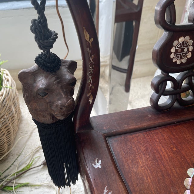 Early 20th Century Pair of Bear Head Leather Wrapped Curtain Tieback Tassels For Sale - Image 10 of 10