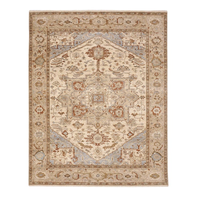 Vintage Indian Rug of Heriz Style. 7'10"x 10' For Sale