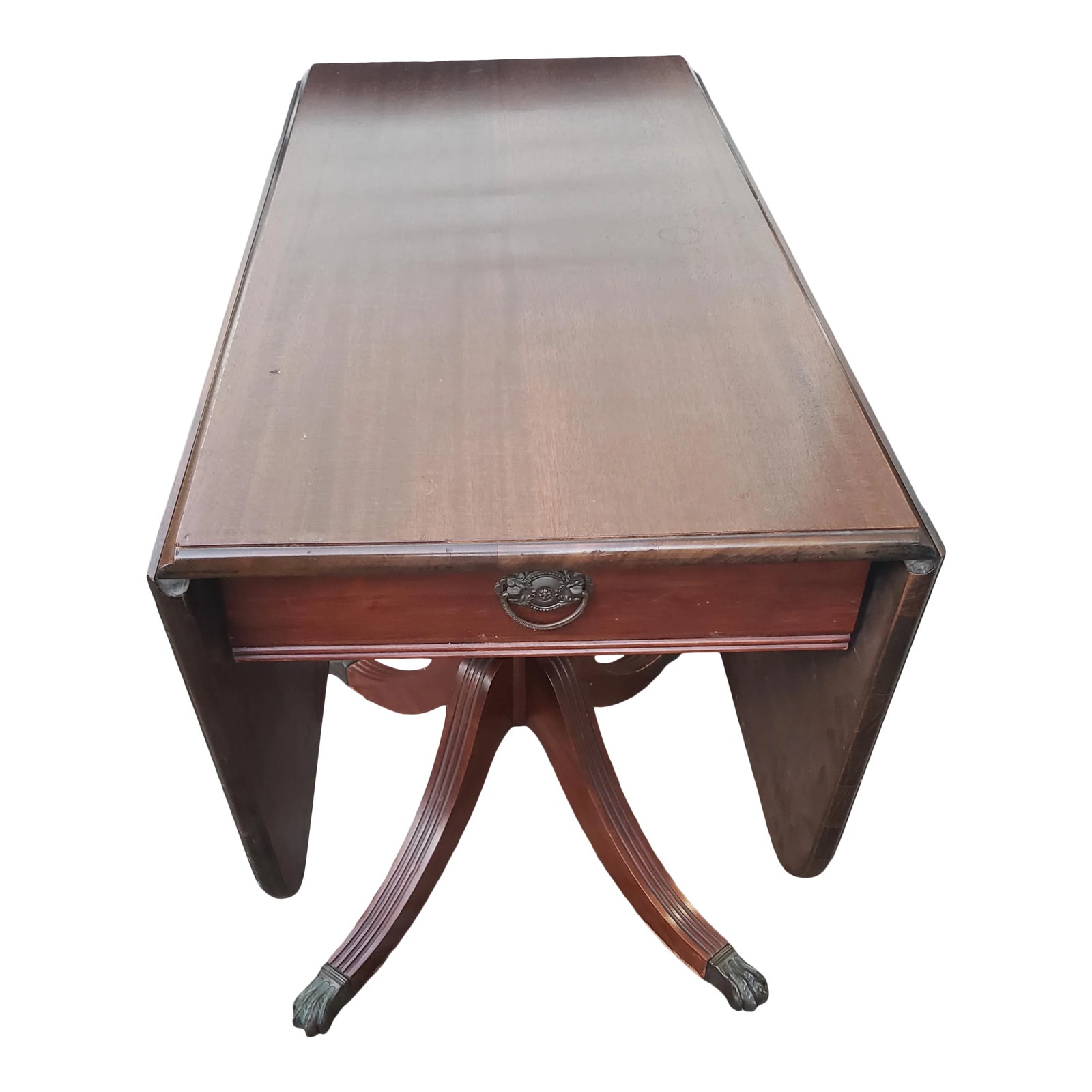 Brandt Furniture Sheraton Style Dropleaf Pedestal Dining Table Chairish