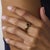 Mid 20th Century Vintage Sapphire Diamond 18k Yellow Gold Ring, Size 7.5 For Sale - Image 5 of 6
