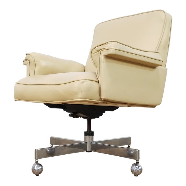 MidCentury DoernerFaultless Leather Office Chair Chairish