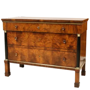 19th Century Italian Empire Chest of Drawers in Walnut
