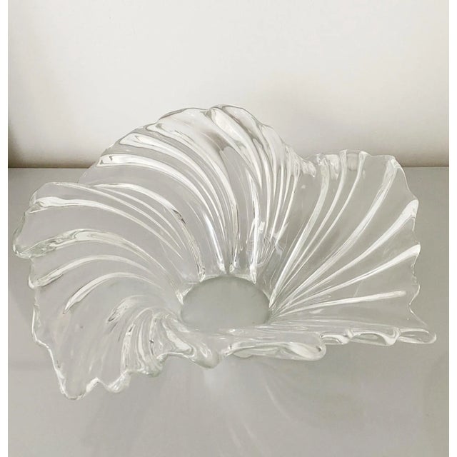 Vintage Mikasa "Belle Epoque" Large Glass Sculptural Bowl For Sale In New York - Image 6 of 11
