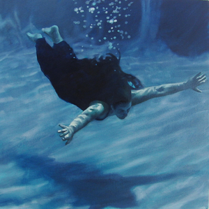 Patsy McArthur, Weightless Blue, 2022, Oil on Canvas