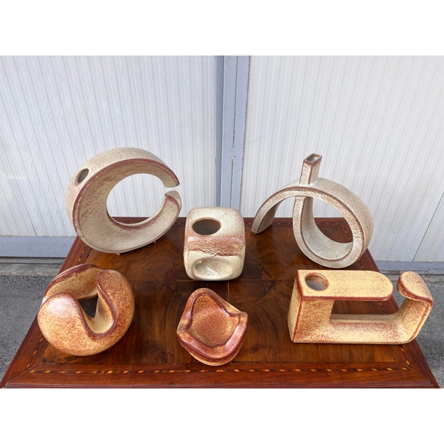 Vintage Ceramics by Roberto Rigon for Bertoncello, 1960s, Set of 6 For Sale - Image 6 of 14