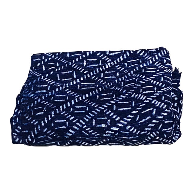 Fine Weaving Dogon Mali Indigo Mud Cloth Textile For Sale