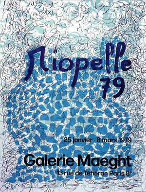 Lithographic Poster by Jean-Paul Riopelle, 1979