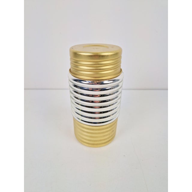 Vintage German Glass and Aluminum Thermos, 1950s, in Flawless conditions. Designed 1950 to 1959